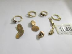 20 grams of damaged 9ct and 18ct gold jewellery.