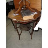 A mahogany occasional table.