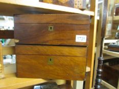 2 Victorian writing boxes, both a/f.