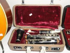 An American Vito II clarinet in case.
