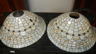 2 large Tiffany style lamp shades.