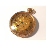 A ladies gold fob watch circa 1910, in working order.