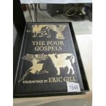 A Folio Society copy of 'The Four Gospels' with engravings by Eric Gill.