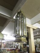 A brass lantern,