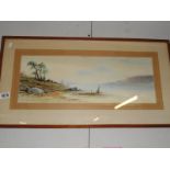 A framed and glazed watercolour signed Edward George.