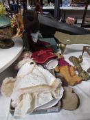 A quantity of vintage dolls and bears etc.