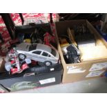 A Tonka pressed steel lorry, remote control tank, Chad Valley Beetle etc, (2 boxes).