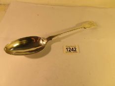 A large silver serving spoon, hall marked 1876/77, 55 grams.