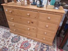 A pine 8 drawer chest.