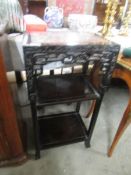 A Chinese table with marble top.