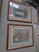 A pair of Sam Toft framed and glazed prints.