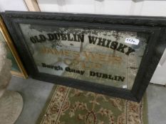 A framed Weir & Co., Dublin advertising mirror, a/f.