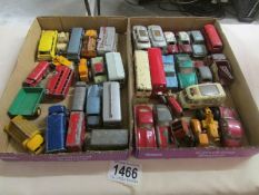 2 trays of early Lesney die cast toys, approximately 39.