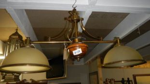 A 2 lamp ceiling light.