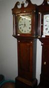 A square dial 30 hour Grandfather clock.