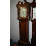 A square dial 30 hour Grandfather clock.