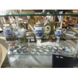 A mixed lot of oriental blue and white porcelain.