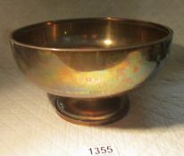 A large hall marked silver bowl, 23 ounces (670 grams).