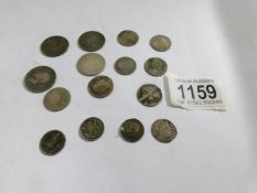 Approximately 43 grams of early and mid 19th century silver coins.