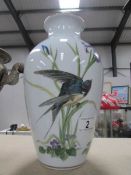 A Franklin Porcelain 'The Meadowland Birds' vase.