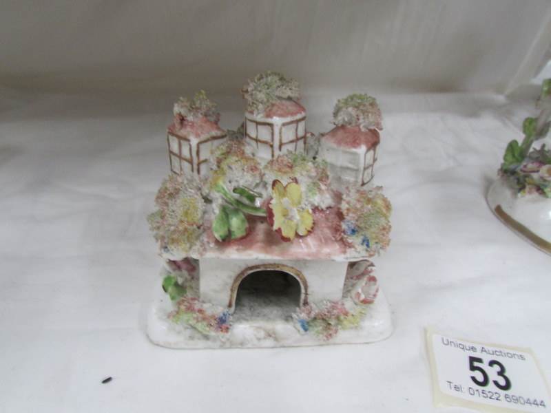 4 19th century porcelain pastille burners, some a/f. - Image 3 of 12