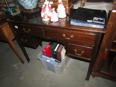 A mahogany desk.