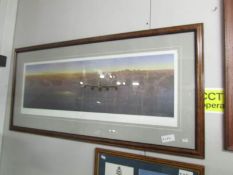 A framed and glazed spar section from a Lancaster bomber PA474 with certificate,