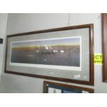 A framed and glazed spar section from a Lancaster bomber PA474 with certificate,