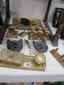 A mixed lot of brassware etc.