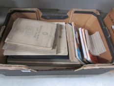 A box of books on postcards, Royalty, art etc.