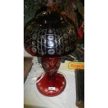 A good quality cut red glass Bohemian table lamp.