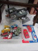 A collection of model cars including play worn die cast, James Bond, Lesney etc.