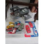 A collection of model cars including play worn die cast, James Bond, Lesney etc.