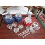 A quantity of glass salts etc.