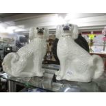 A pair of Victorian Staffordshire spaniels.