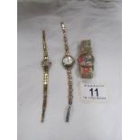 3 ladies wrist watches including a ladies 'Greville' anti magnetic.