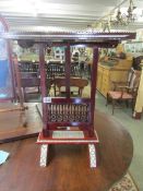 A mother of pearl inlaid tip top chess board table.