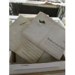 A collection of old legal documents including indentures,