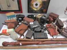 A mixed lot of vintage camera's including Ensign, Kodak Cresta II,