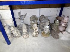 A large collection of garden ornaments etc.