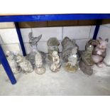 A large collection of garden ornaments etc.