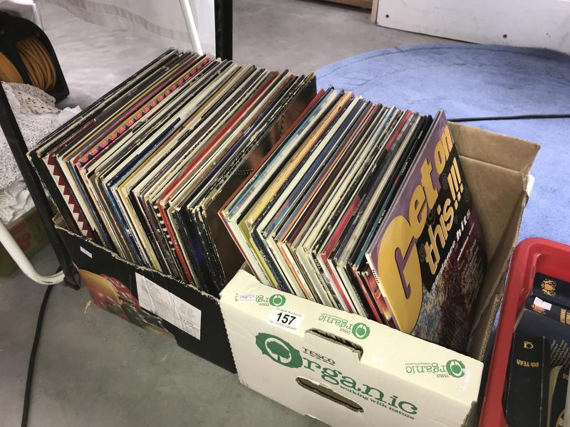 2 boxes of albums and 12" singles.