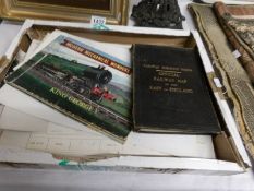 A quantity of railway memorabilia including map.
