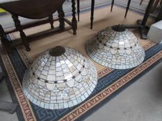 2 large Tiffany style ceiling shades.