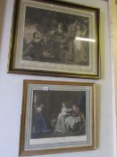 2 framed and glazed prints 'A Sacrifice to Hymen' and 'Poussey Ferme'.