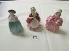 3 Royal Doulton figurines, Valerie HN2107, Bo Peep HN1511 and Bunny Hn2214.