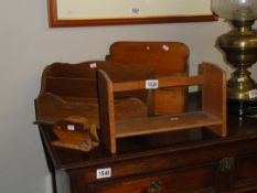 2 stationary racks, a letter rack and a book rack,