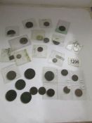 A collection of coins including Victoria, William IV, George III, George IV etc.