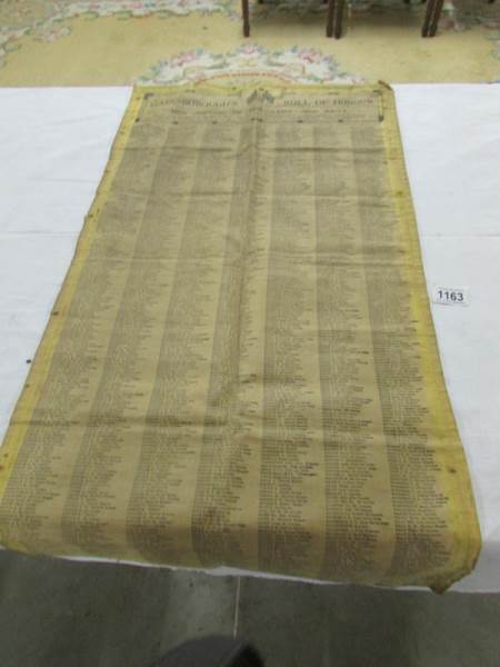 A very rare Gainsborough WWI roll of honour.