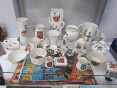 19 pieces of Goss china (1 piece a/f) and 8 items of other crested ware.